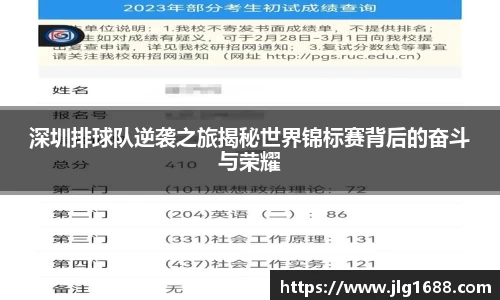 深圳排球队逆袭之旅揭秘世界锦标赛背后的奋斗与荣耀